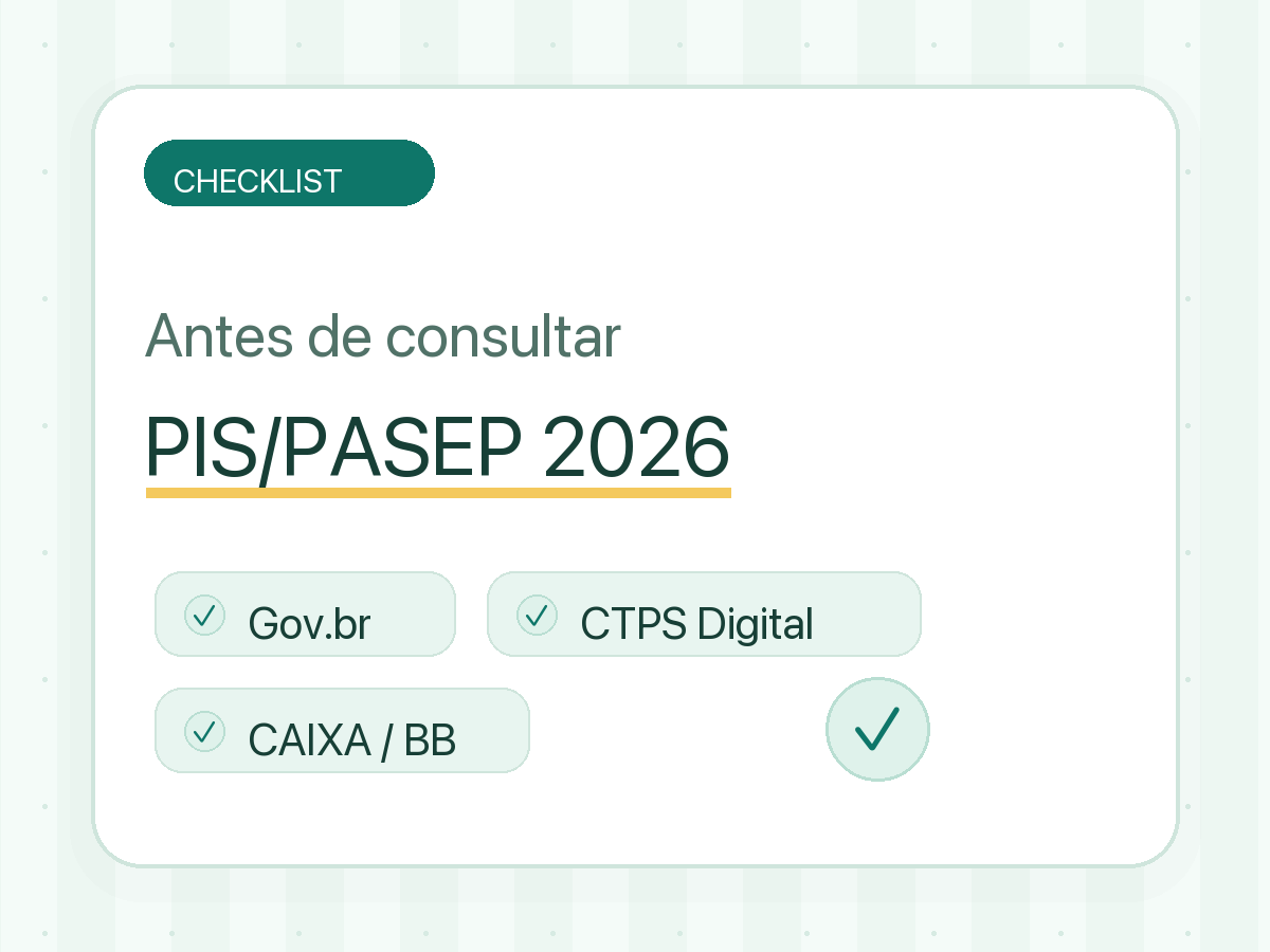 Antes de consultar PIS/PASEP
